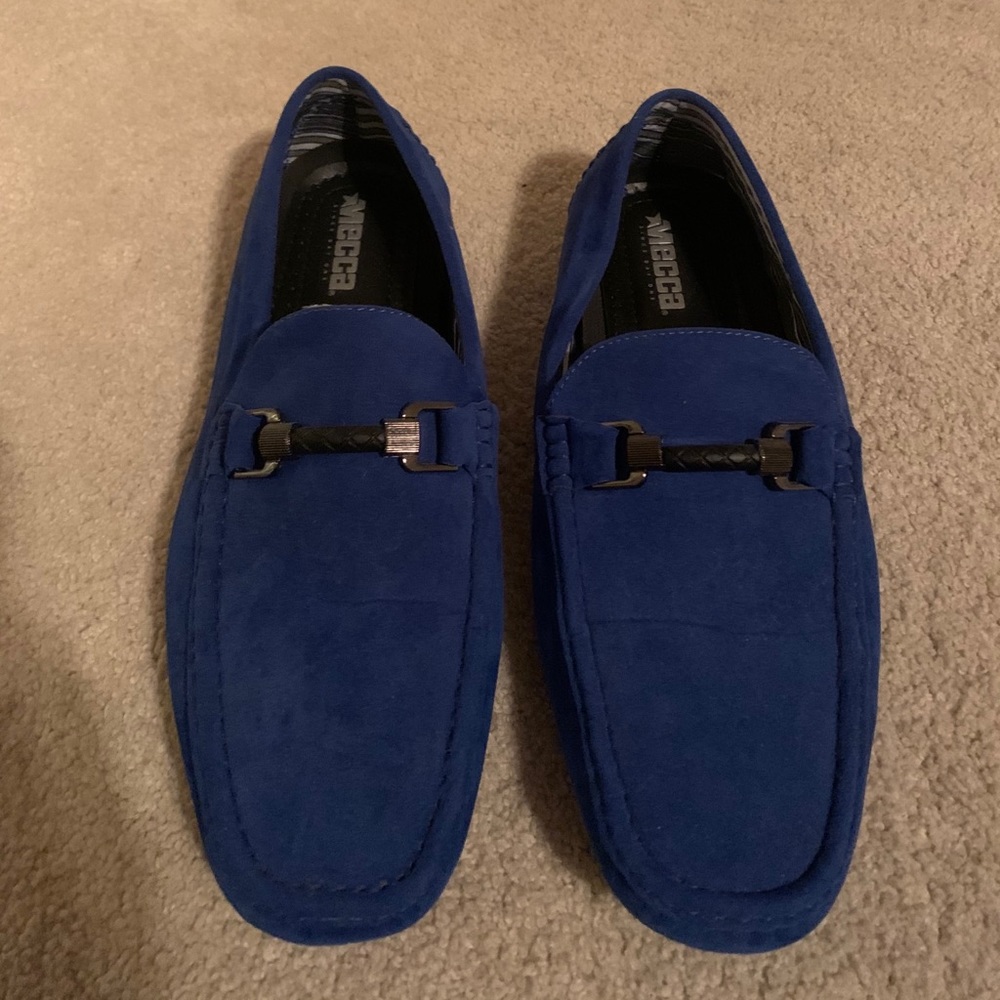 Blue loafers